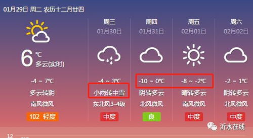 沂水天气预报（沂水天气预报今天）