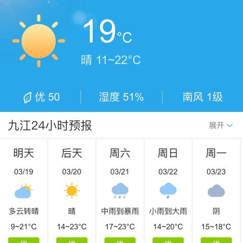 九江天气预报15天查询(九江天气预报15天查询30安) 九江天气预报15天查询(九江天气预报15天查询30安)